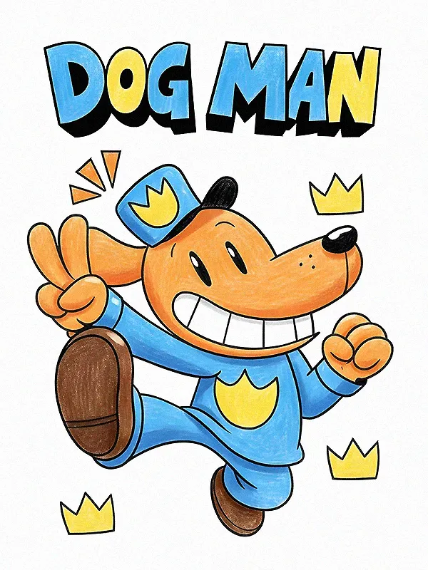 Dog Man Coloring Pages
