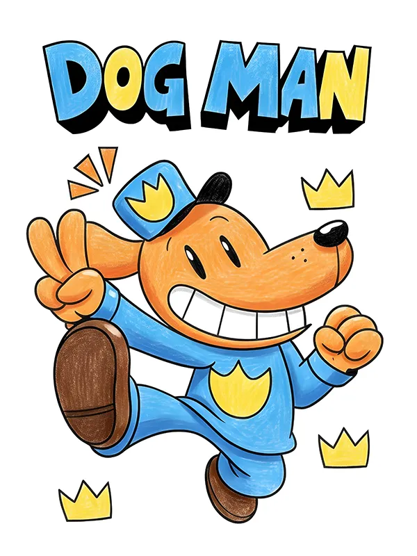 Dog Man Coloring Pages