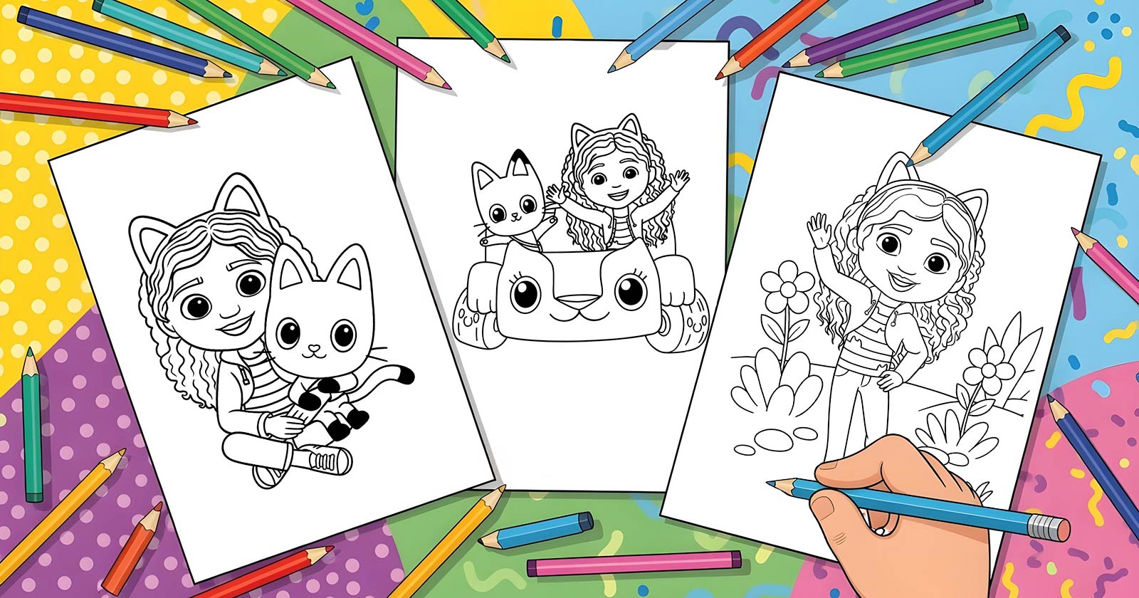 Printable Coloring Pages for Gabby’s Dollhouse