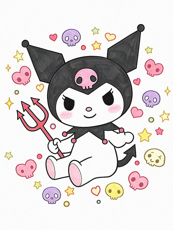 Kuromi Coloring Pages
