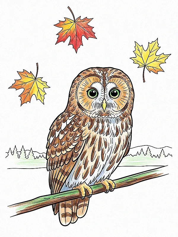 Owl Coloring Pages
