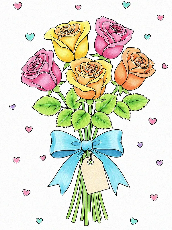 Rose Coloring Pages