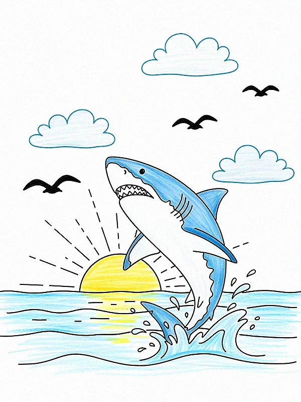 Shark Coloring Pages