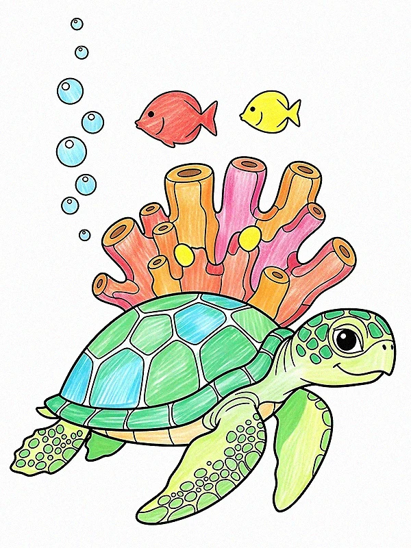 Turtle Coloring Pages