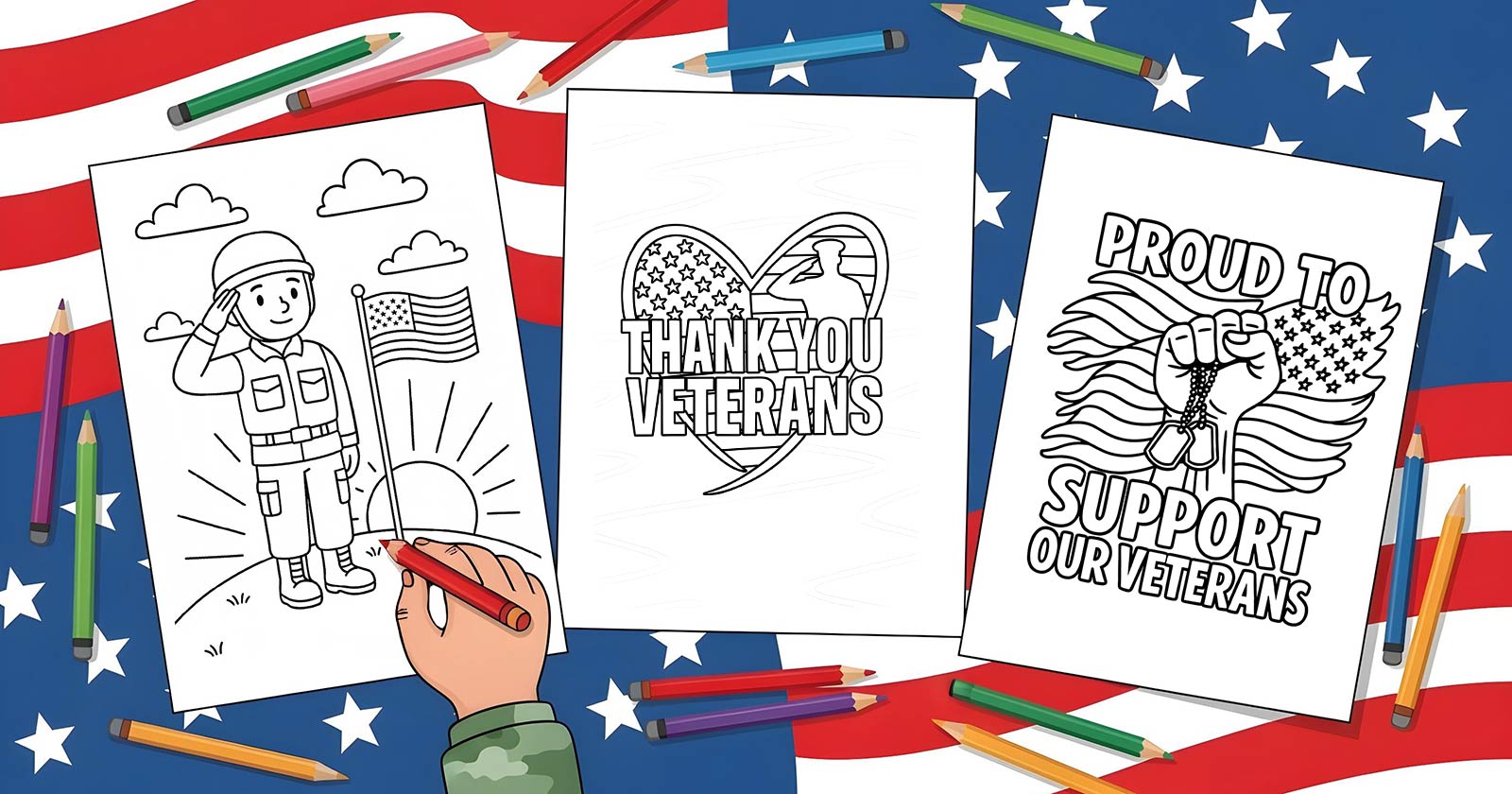 Printable Coloring Pages for Veterans Day