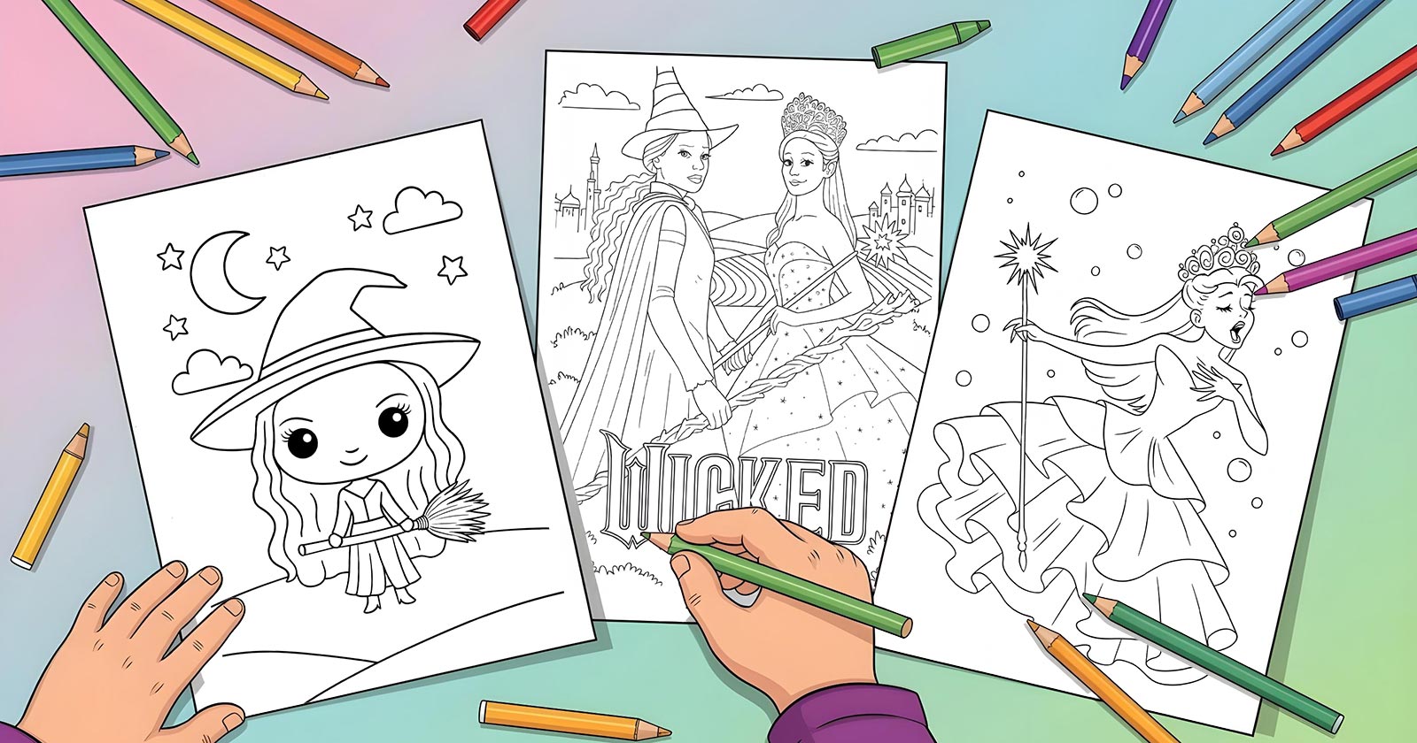Printable Coloring Pages for Wicked