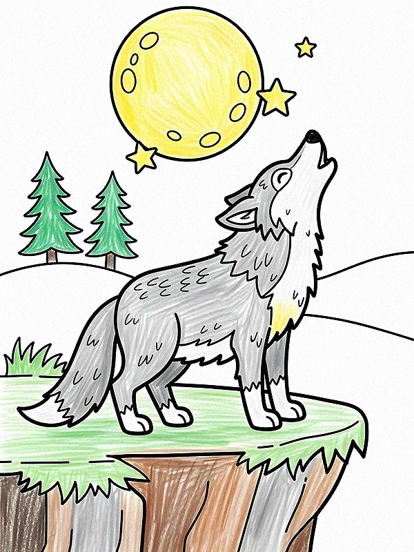 Wolf Coloring Pages