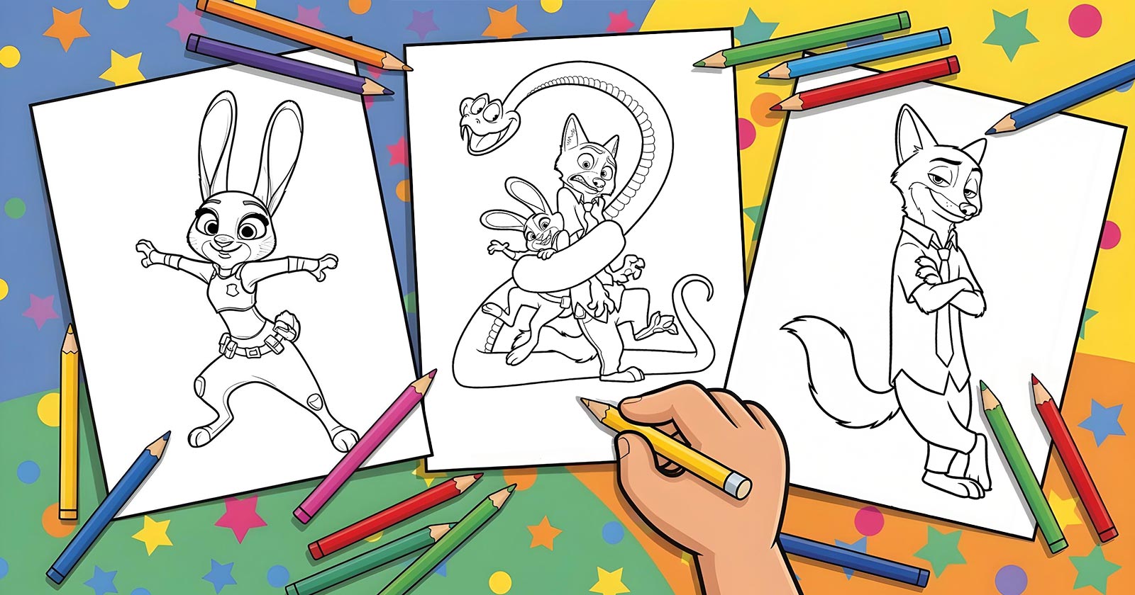 Printable Coloring Pages for Zootopia