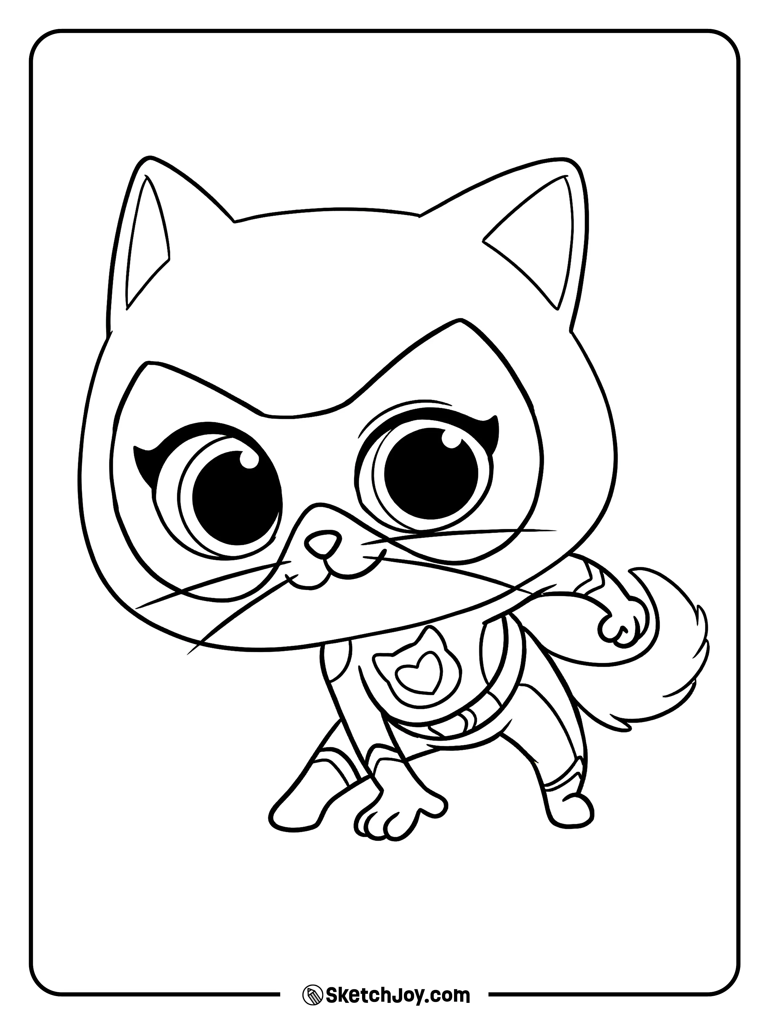 Bitsy crouches low like she is about to sprint.