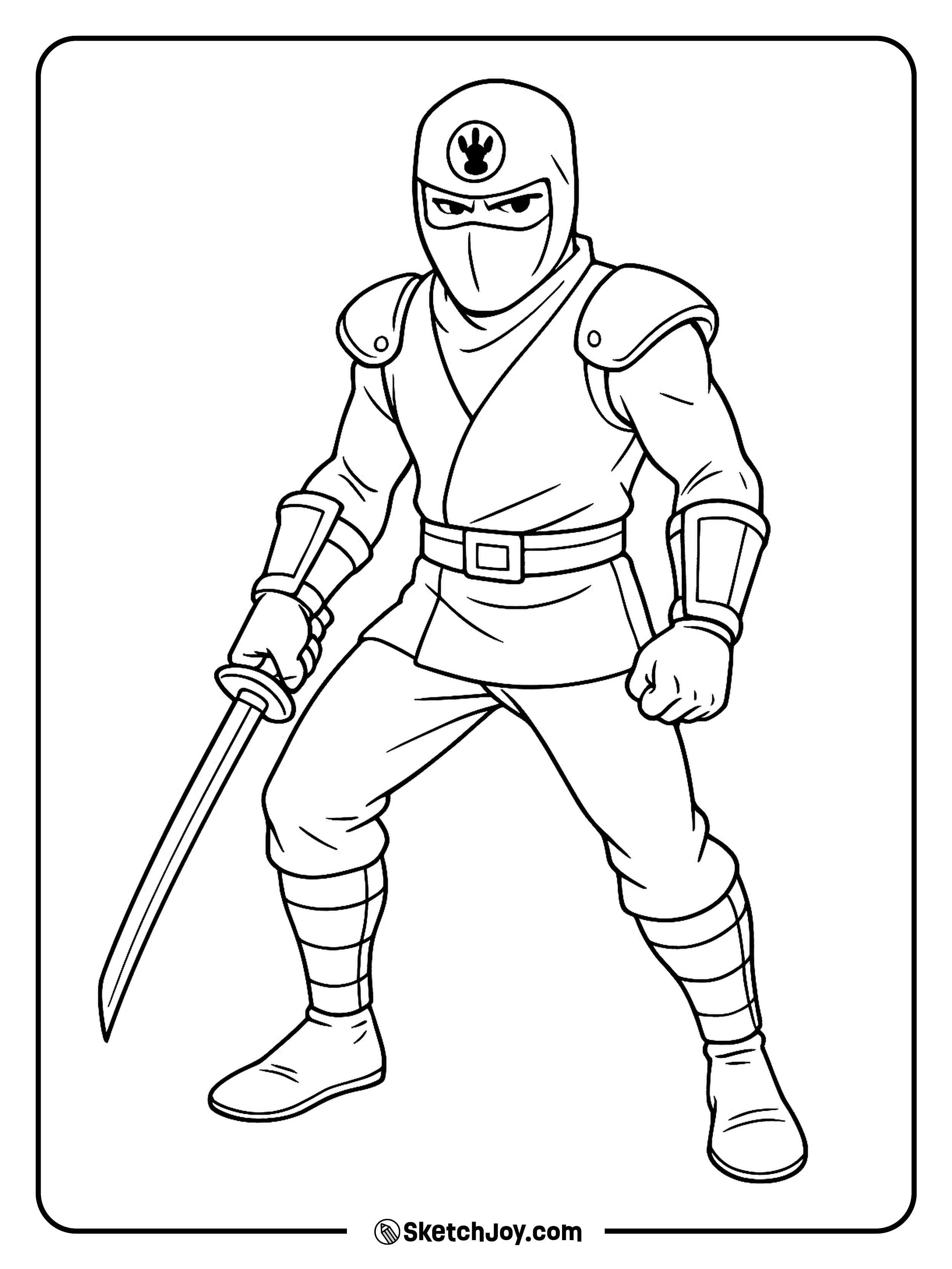 A masked Foot Clan ninja stands ready with a simple sword.