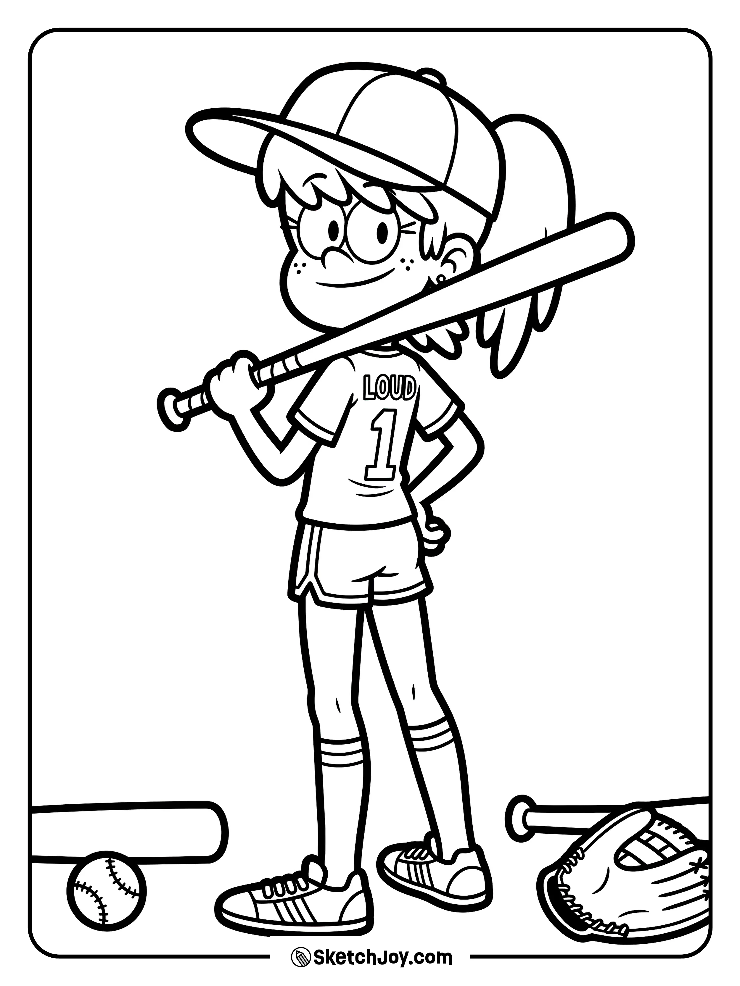 Lynn stands ready with sporty energy and a big grin.