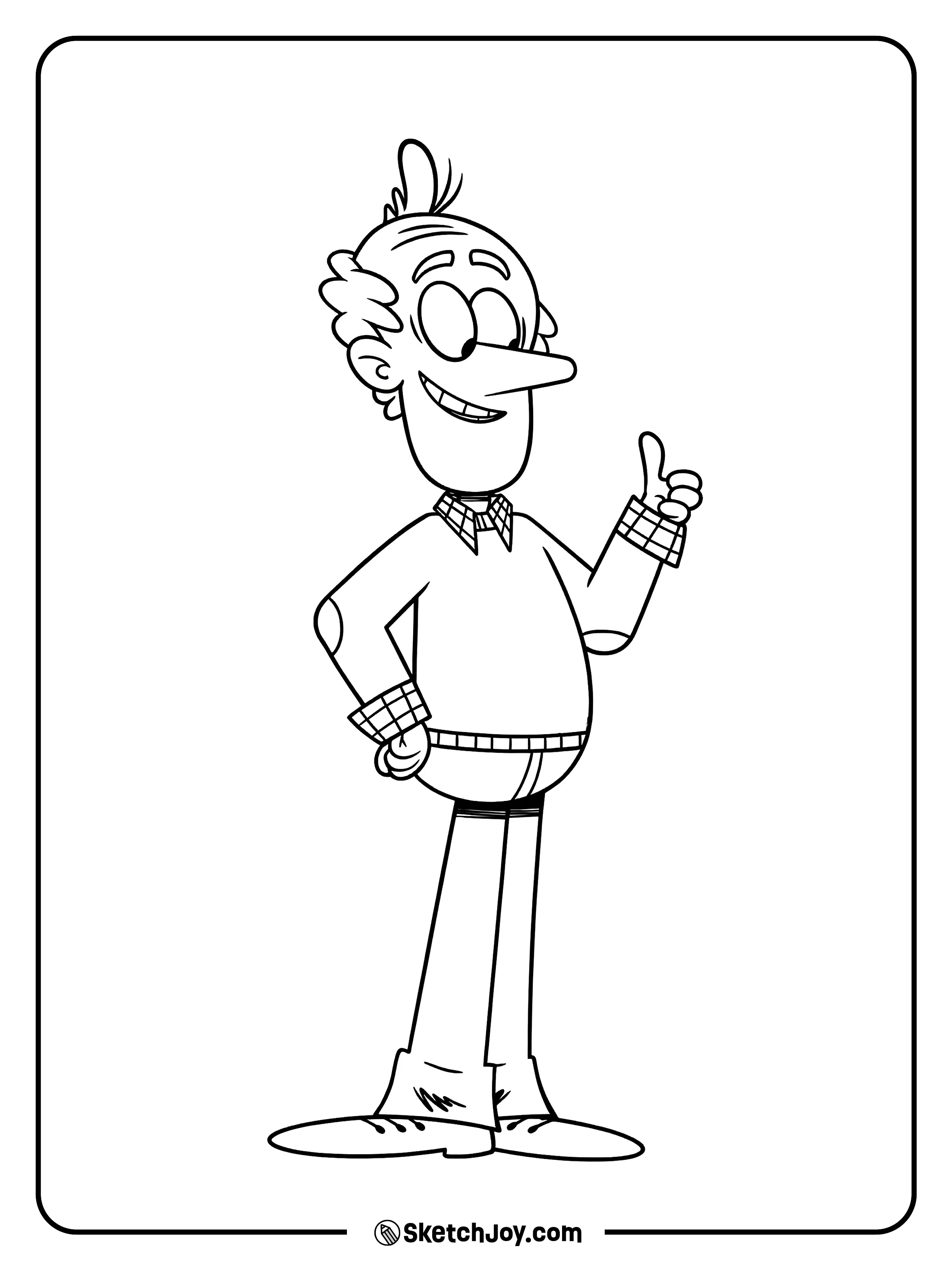 Lynn Loud Sr gives a big thumbs up and looks ready to help.