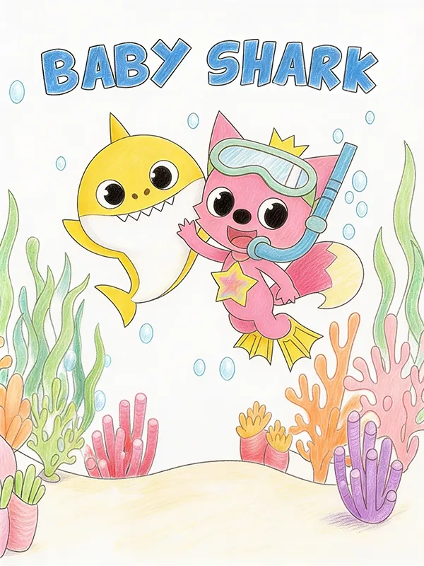 Baby Shark Coloring Pages