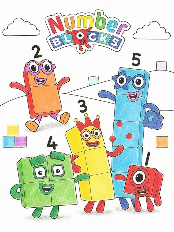 Numberblocks Coloring Pages