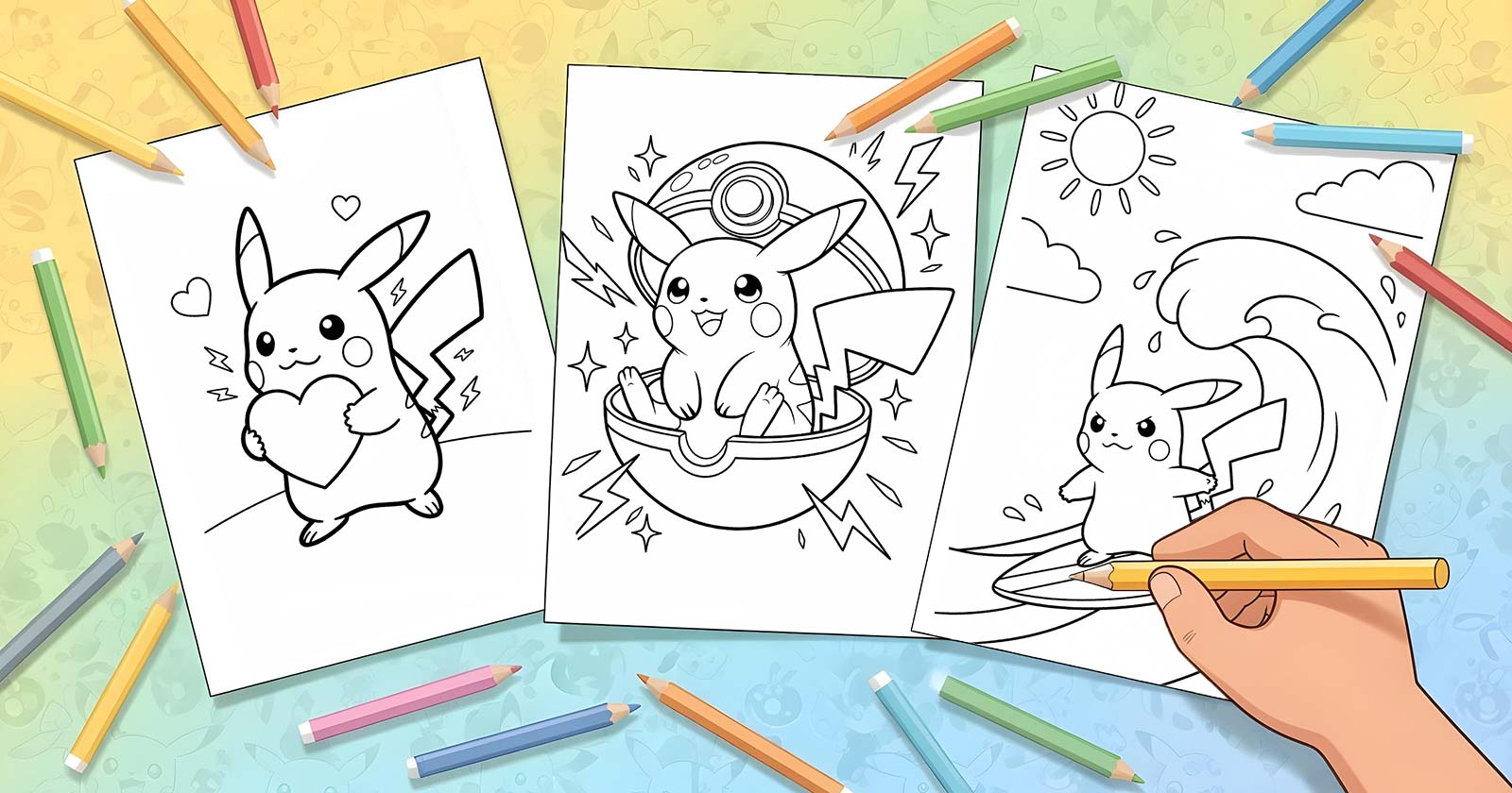 Printable Coloring Pages for Pikachu
