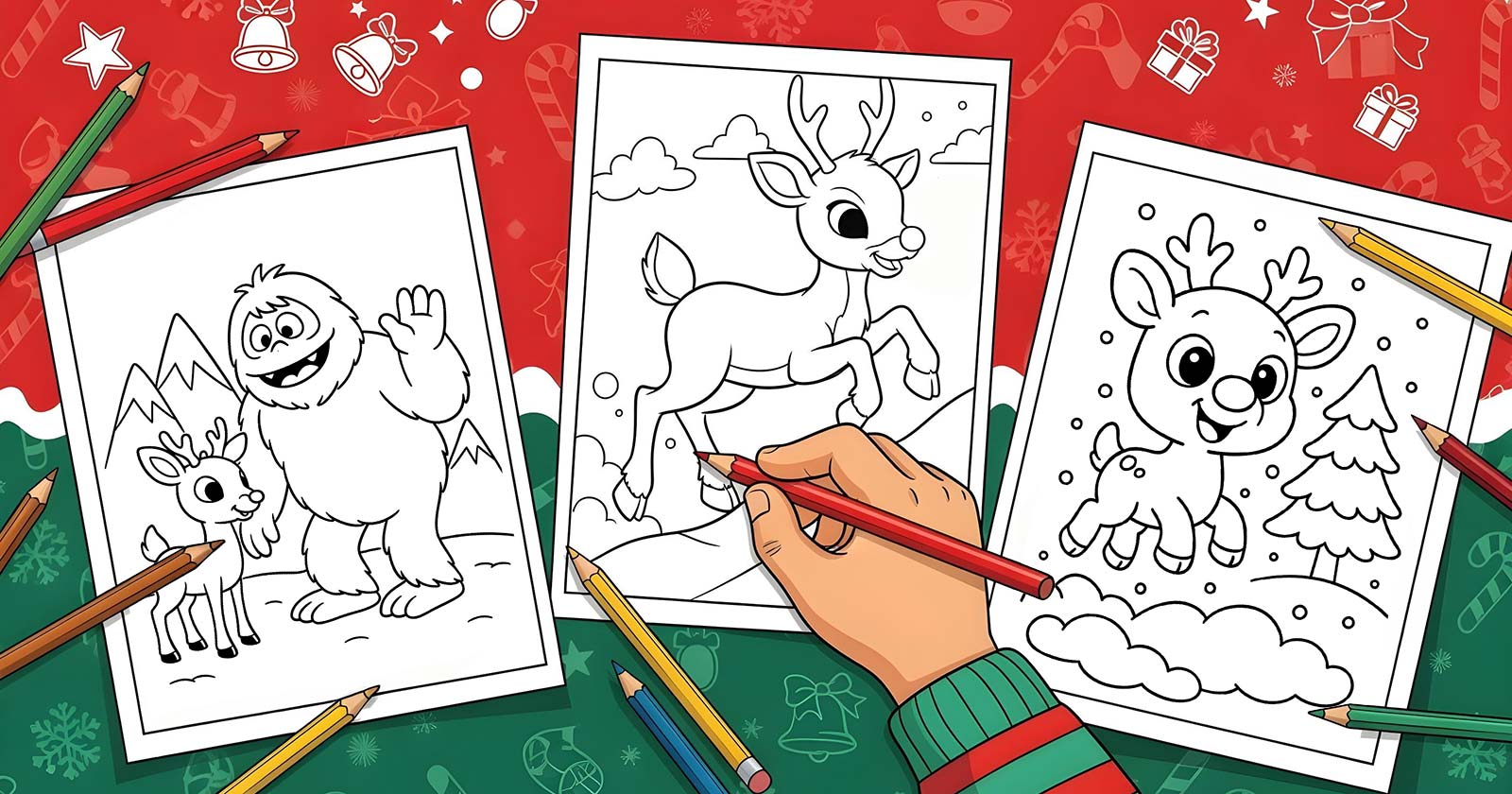 Printable Coloring Pages for Rudolph