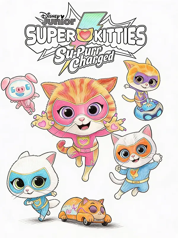 SuperKitties Coloring Pages