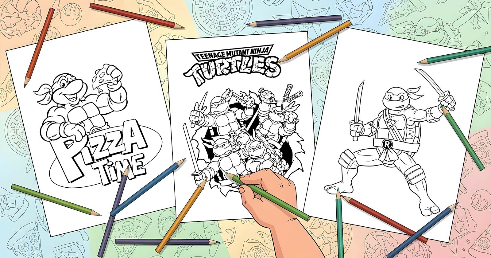 Printable Coloring Pages for Ninja Turtles