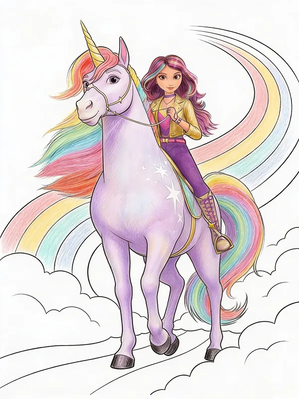 Unicorn Academy Coloring Pages