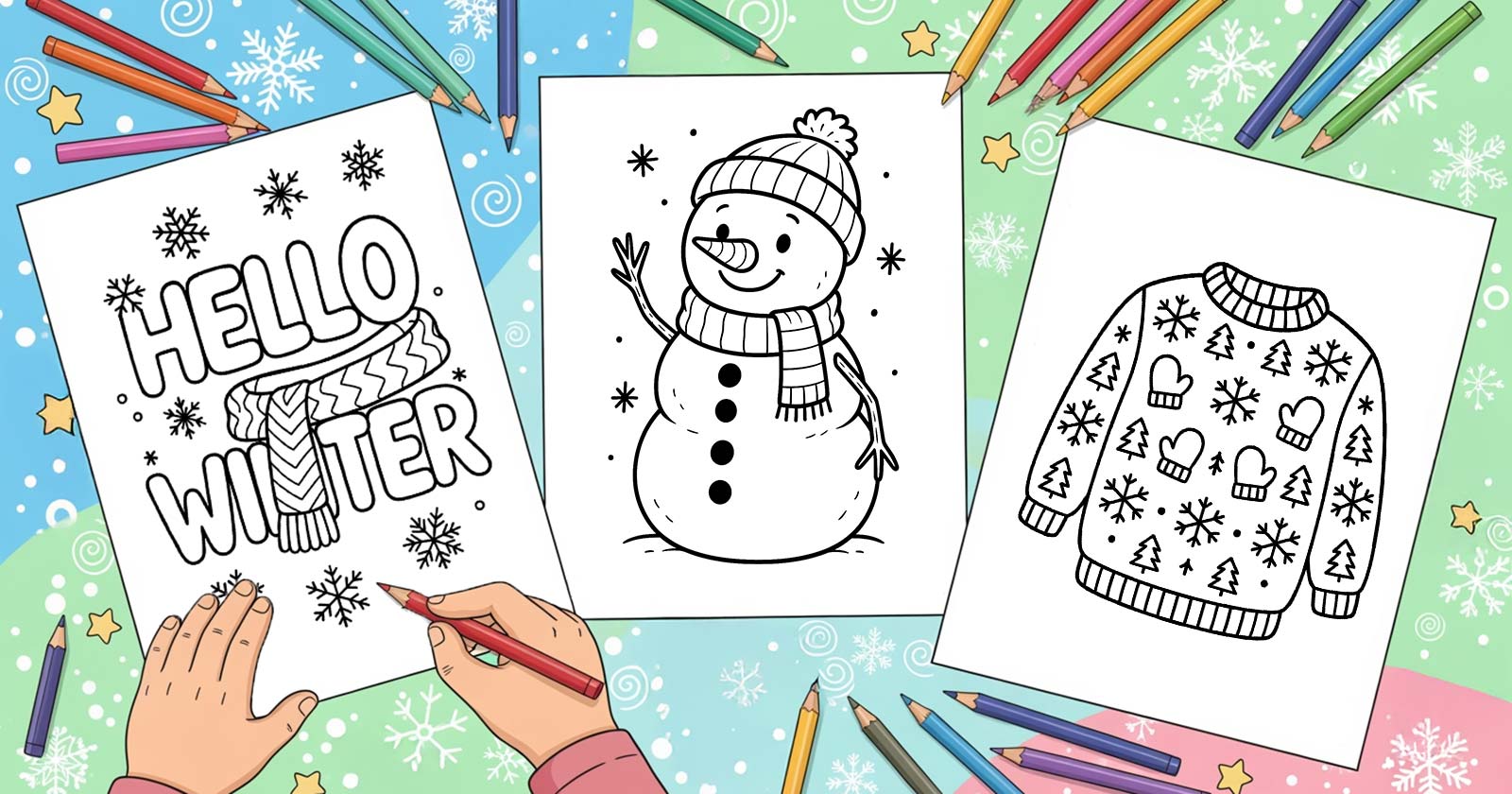 Printable Coloring Pages for Winter