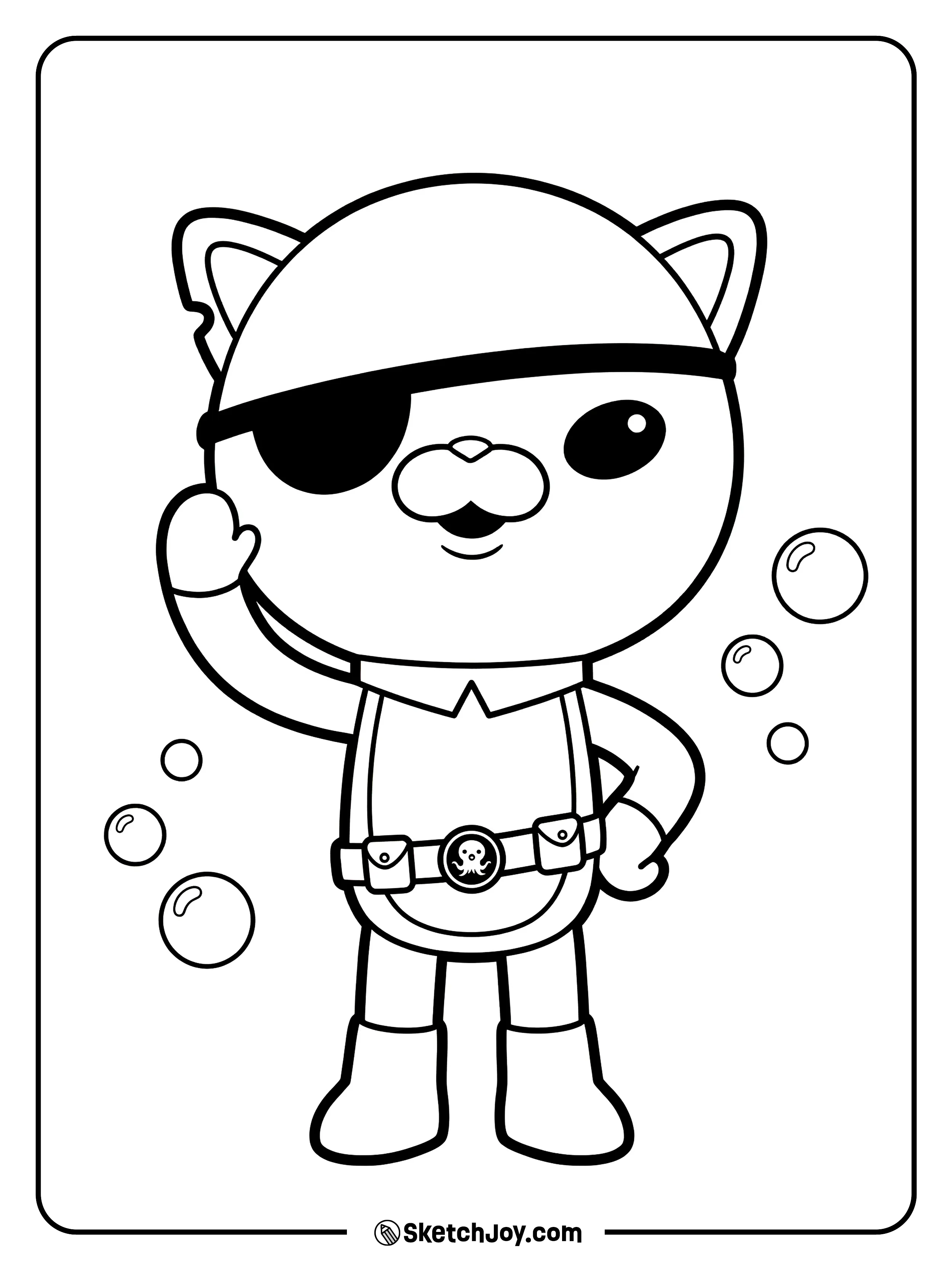 Kwazii stands in a bold stance with one paw raised.