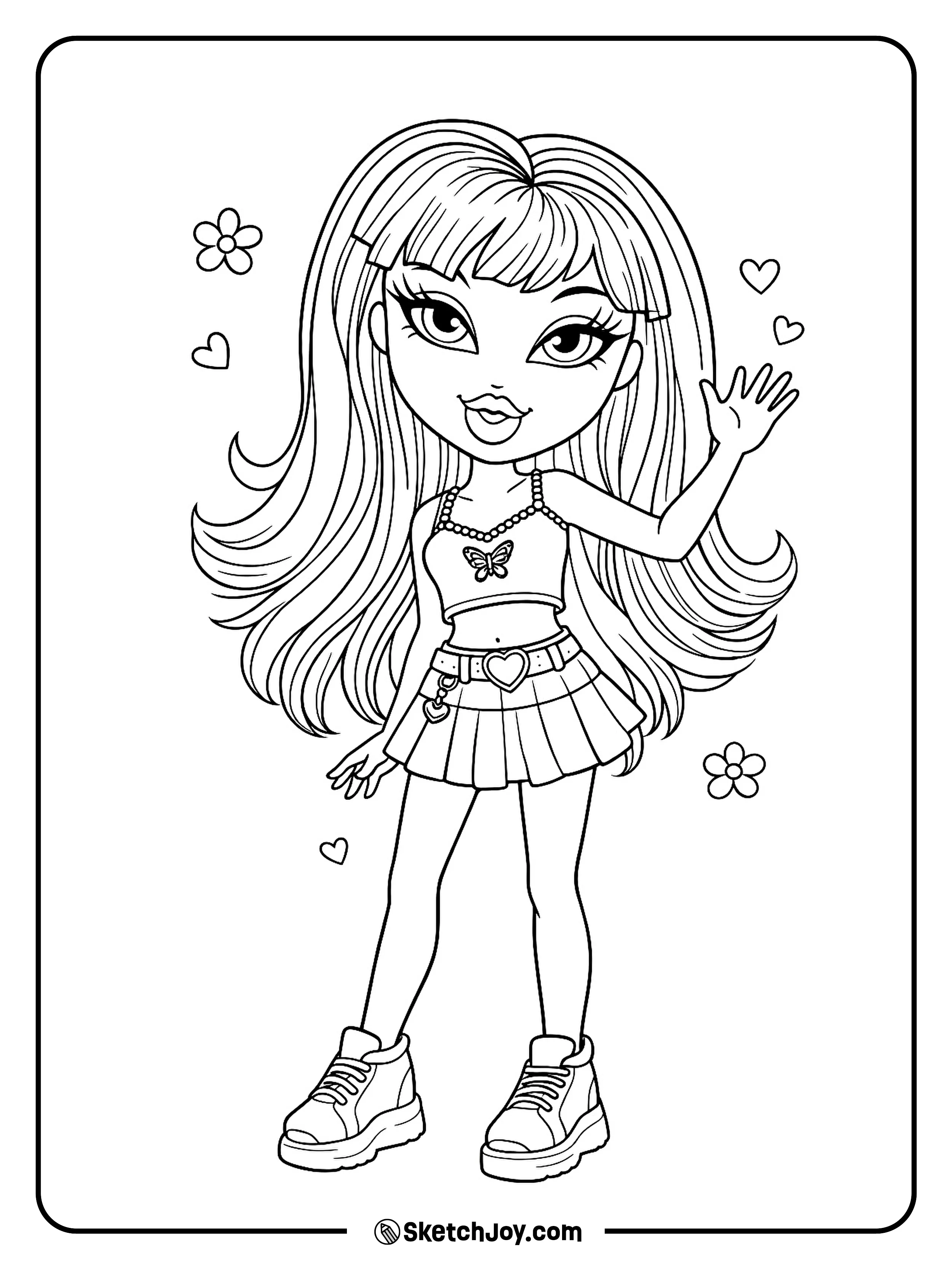 Meygan waves like she just spotted her besties.