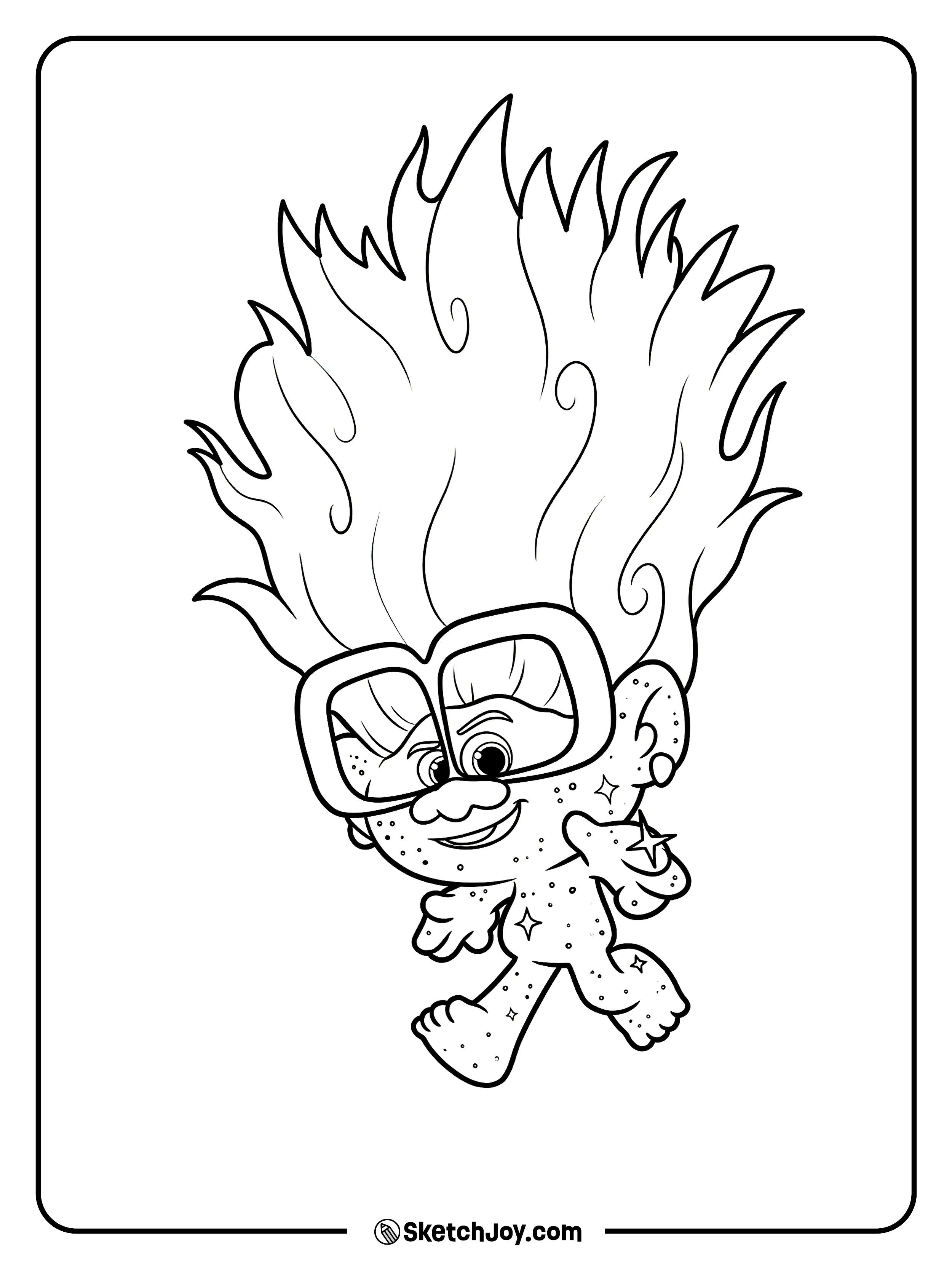 Tiny Diamond shows off his big glasses with shiny star details.