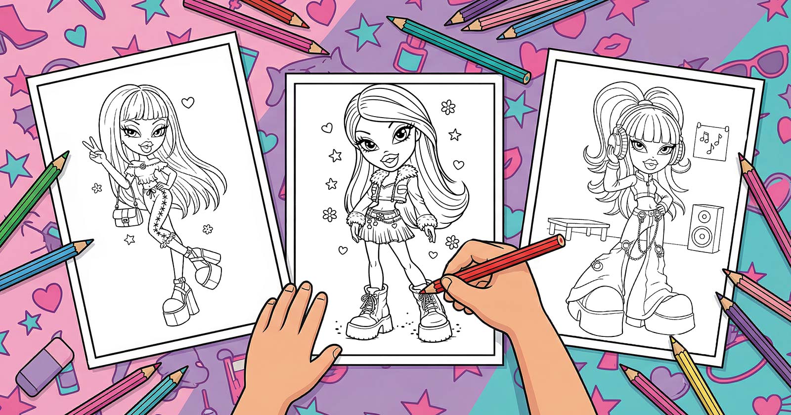Printable Coloring Pages for Bratz
