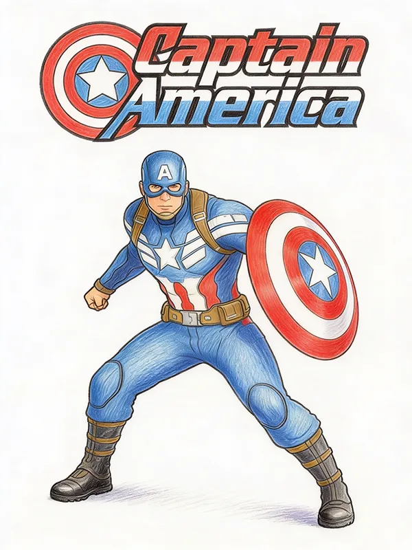 Captain America Coloring Pages