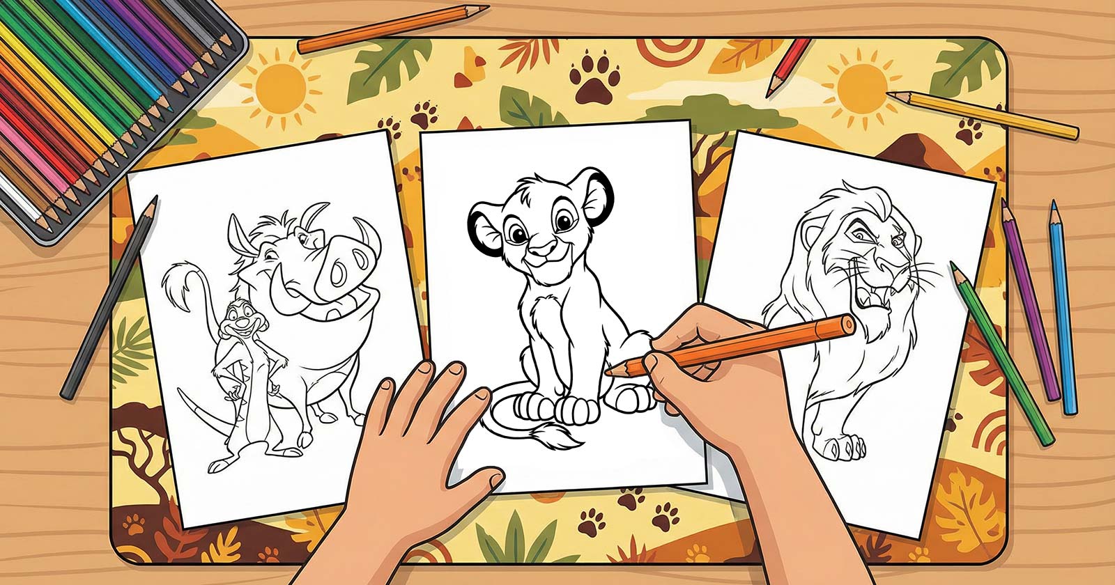 Printable Coloring Pages for Lion King