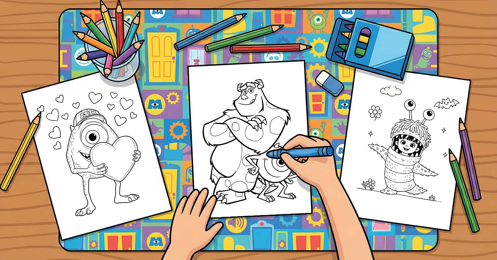 Printable Coloring Pages for Monsters Inc