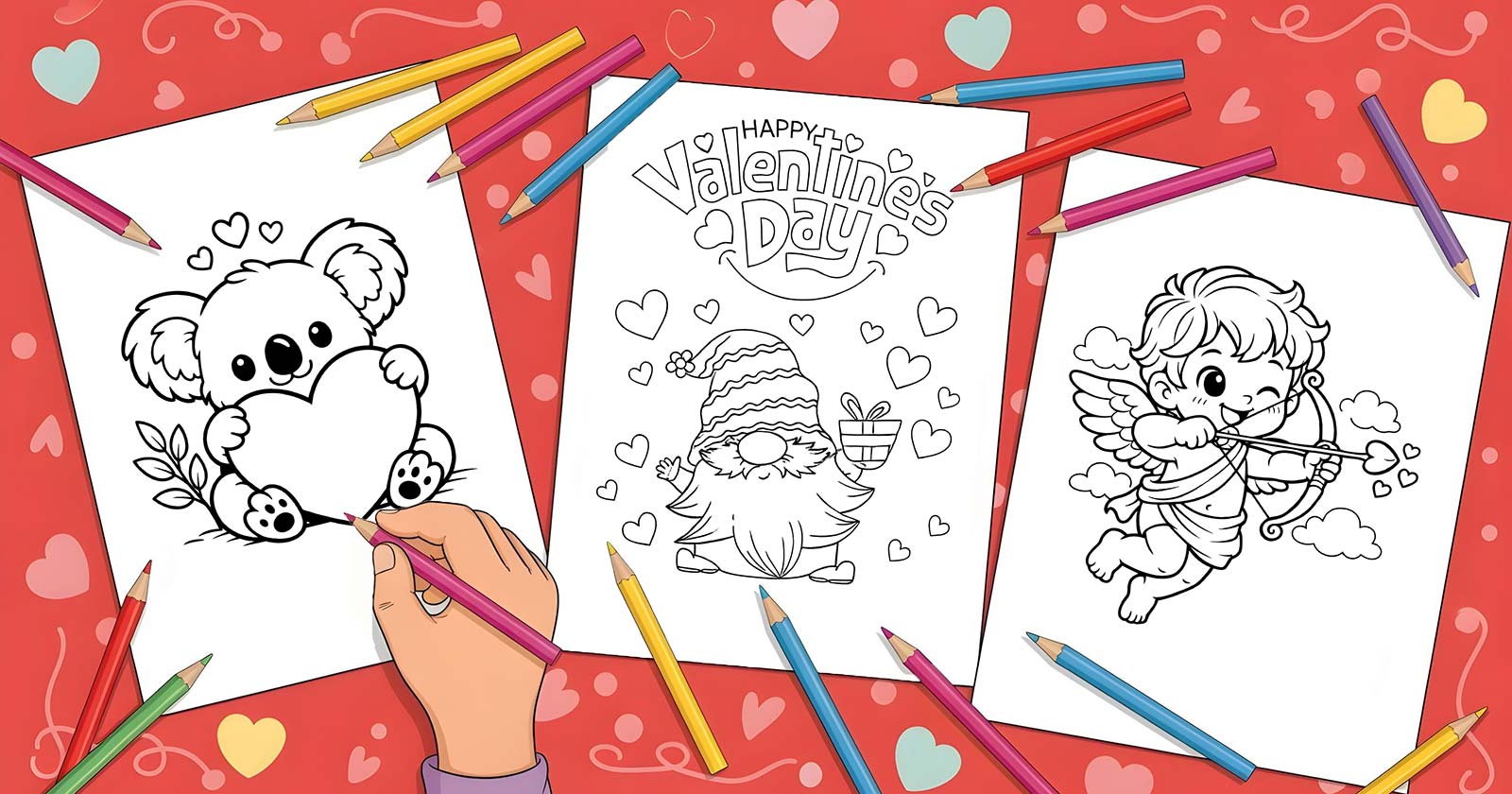 Printable Coloring Pages for Valentine