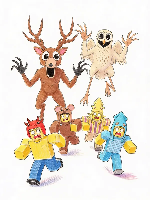 99 Nights in the Forest Coloring Pages