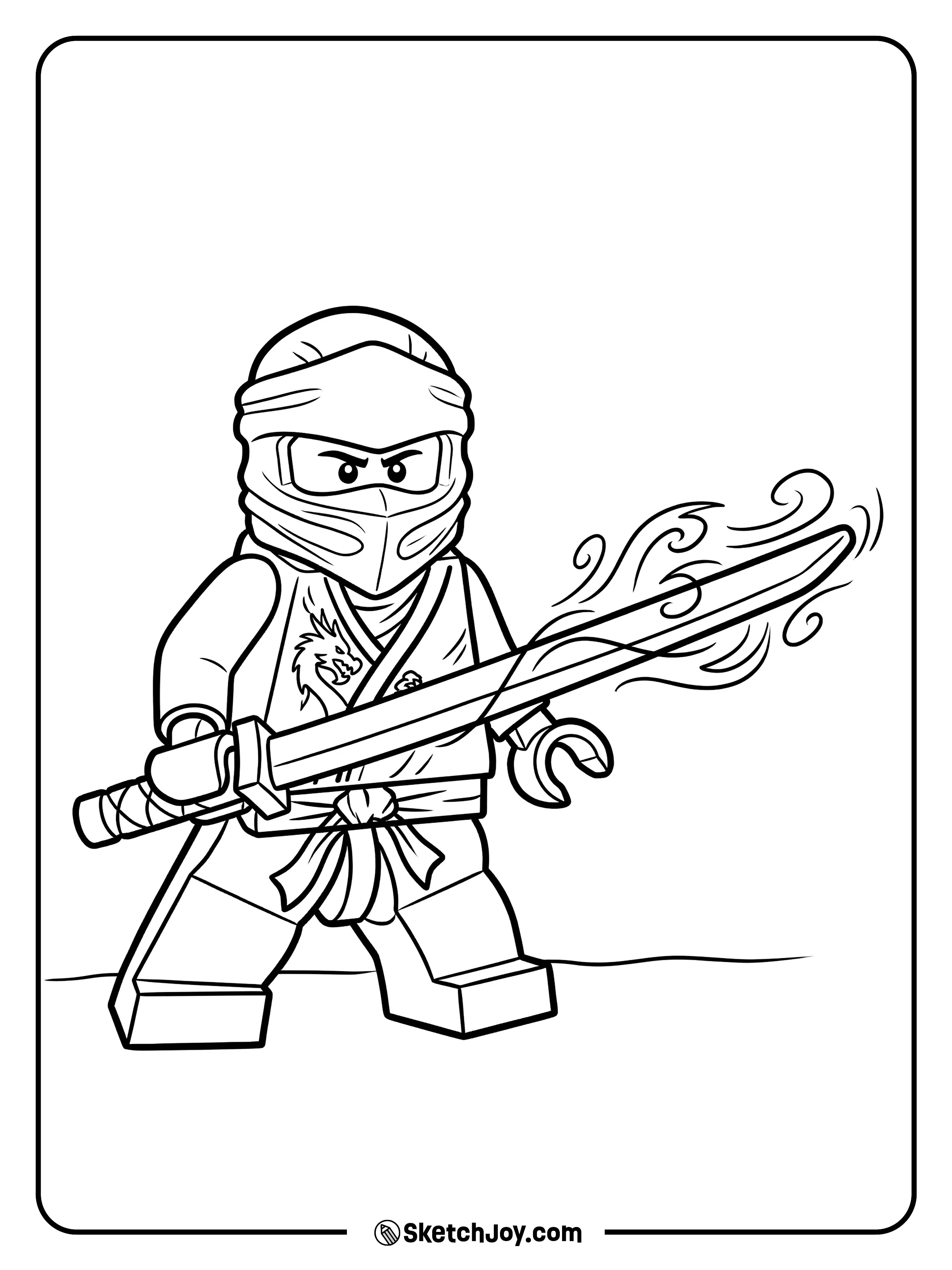 Lloyd holds his sword up in his classic ready pose.