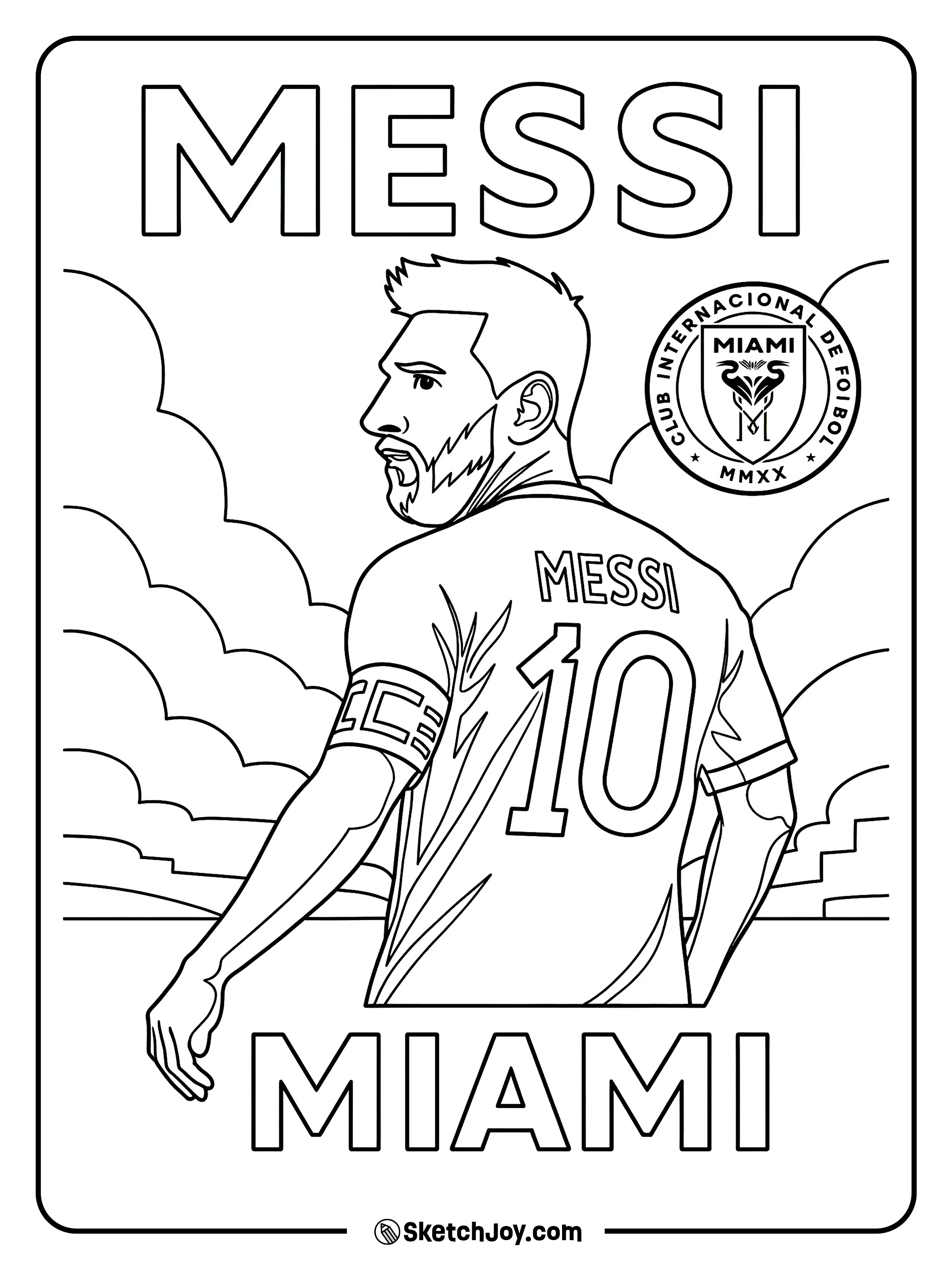 The word Miami with a #10 shirt and the club badge.