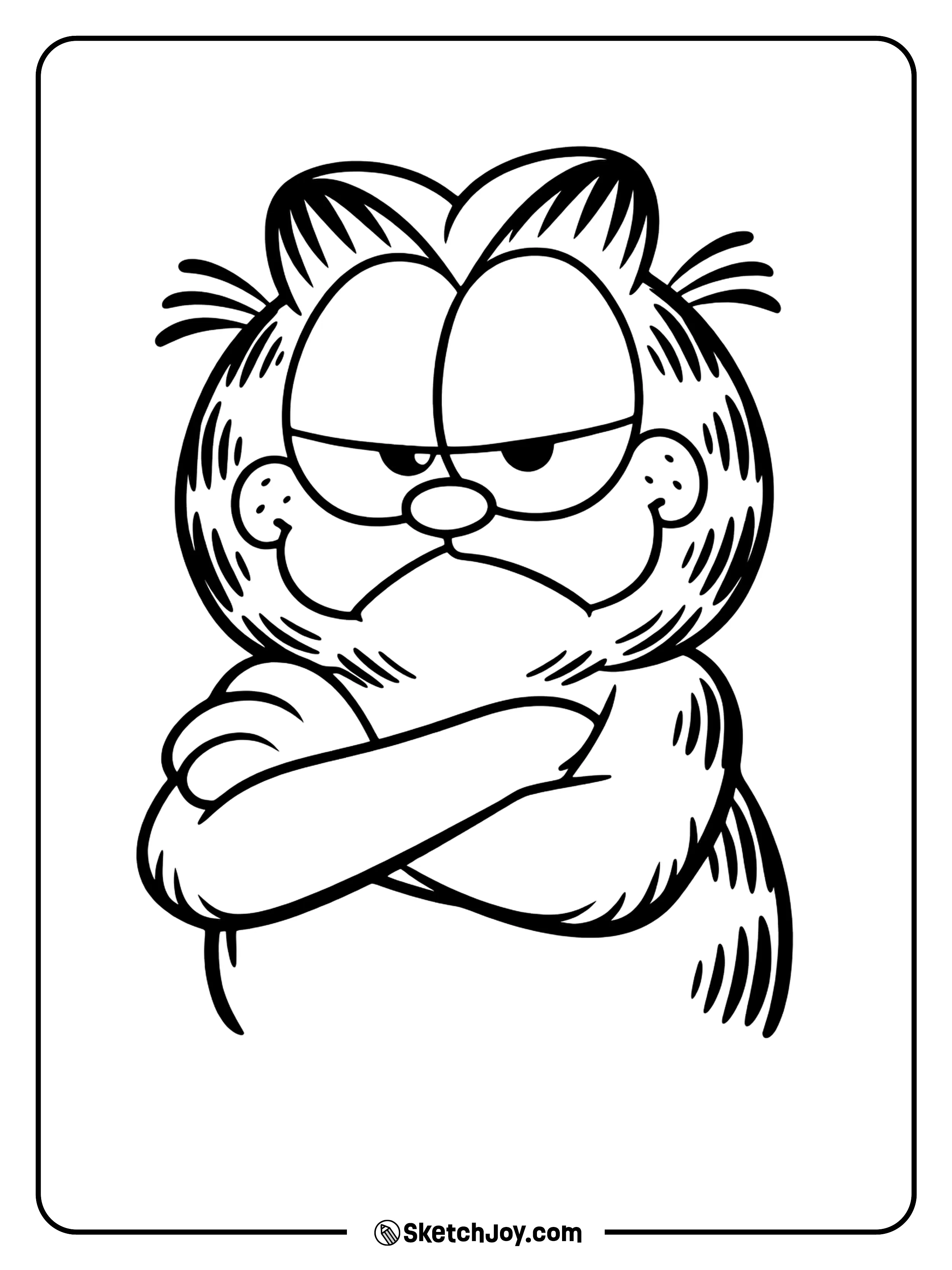 Garfield gives his best “not today” stare.