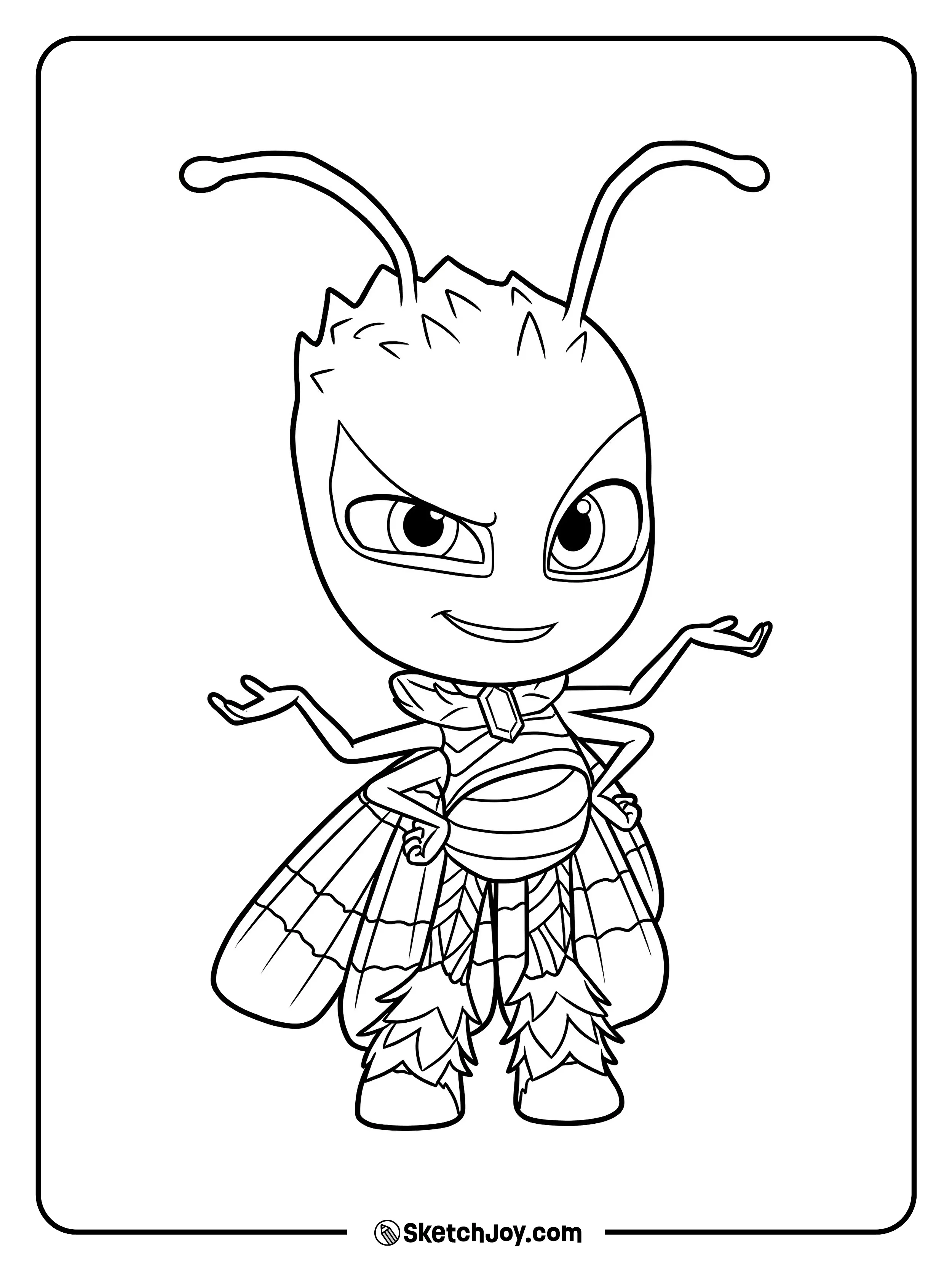 Motsuki smirks while holding her hands out like she is casting trouble.