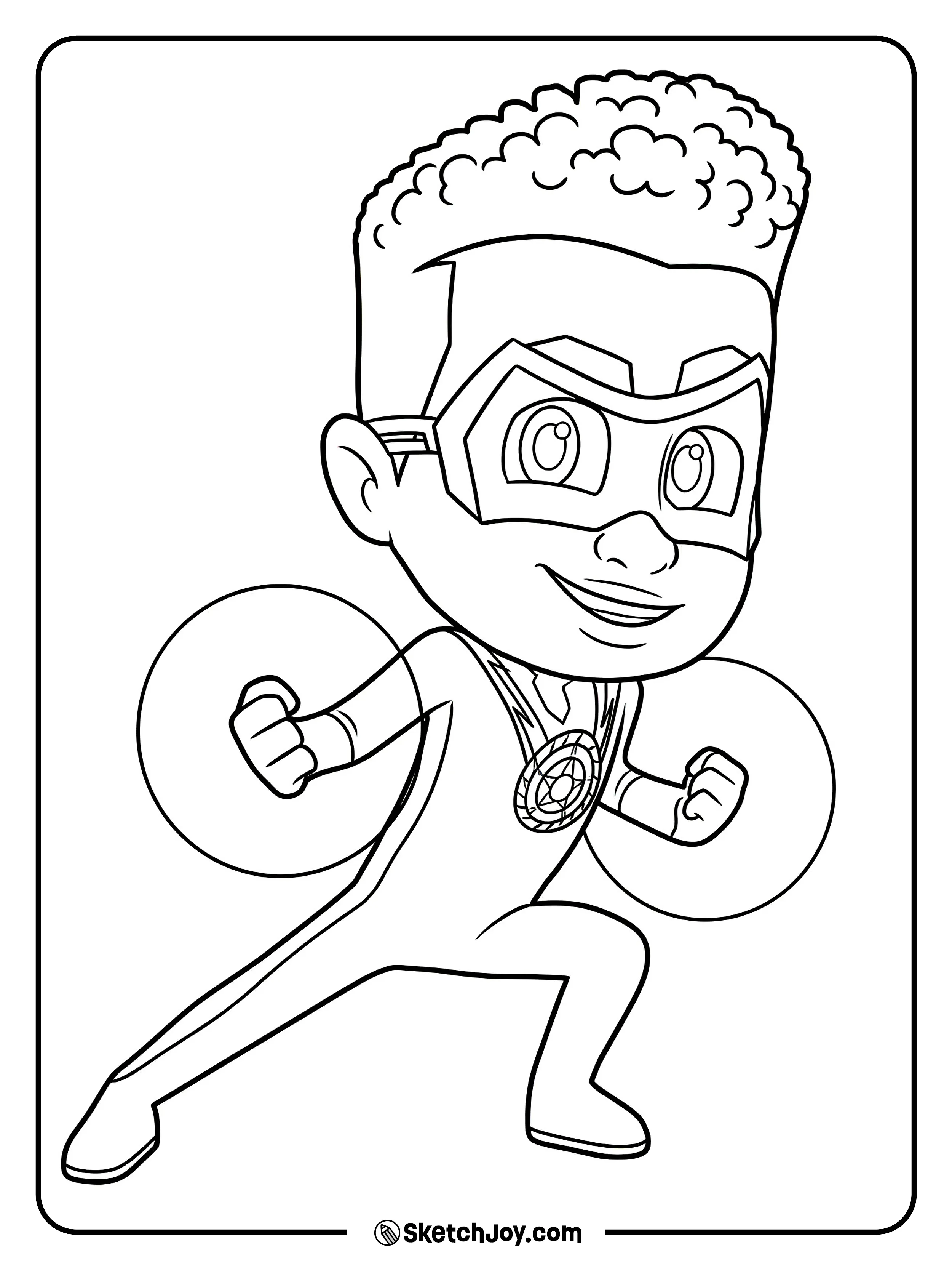 Newton Star poses with fists up and a confident smile.