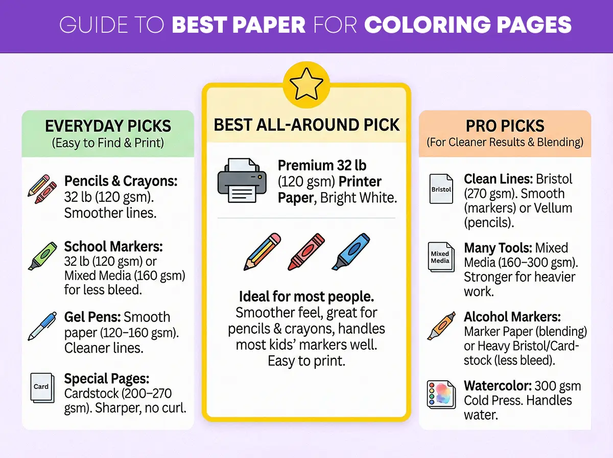 Summary of the guide for choosing the best printing paper