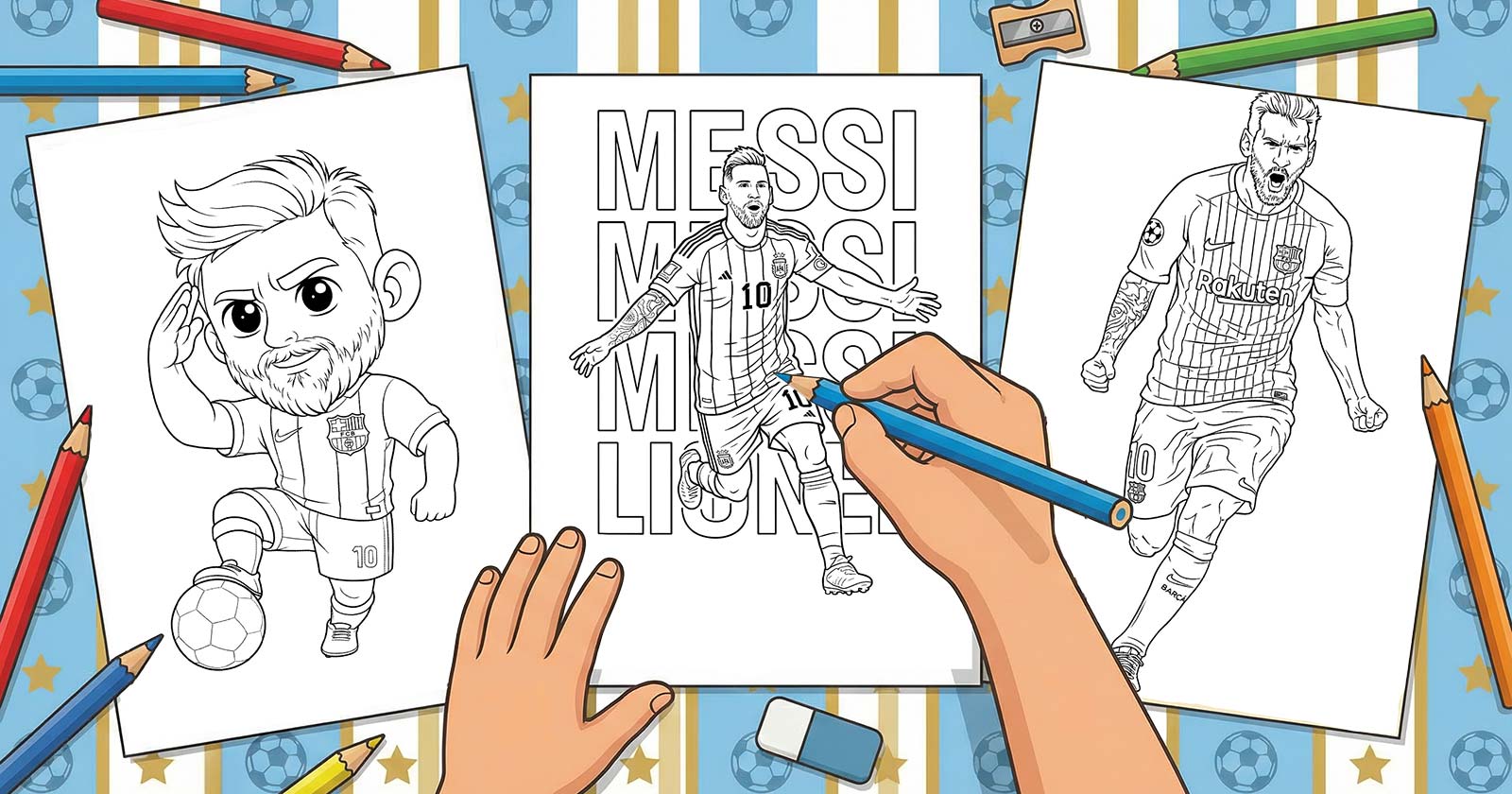 Printable Coloring Pages for Lionel Messi