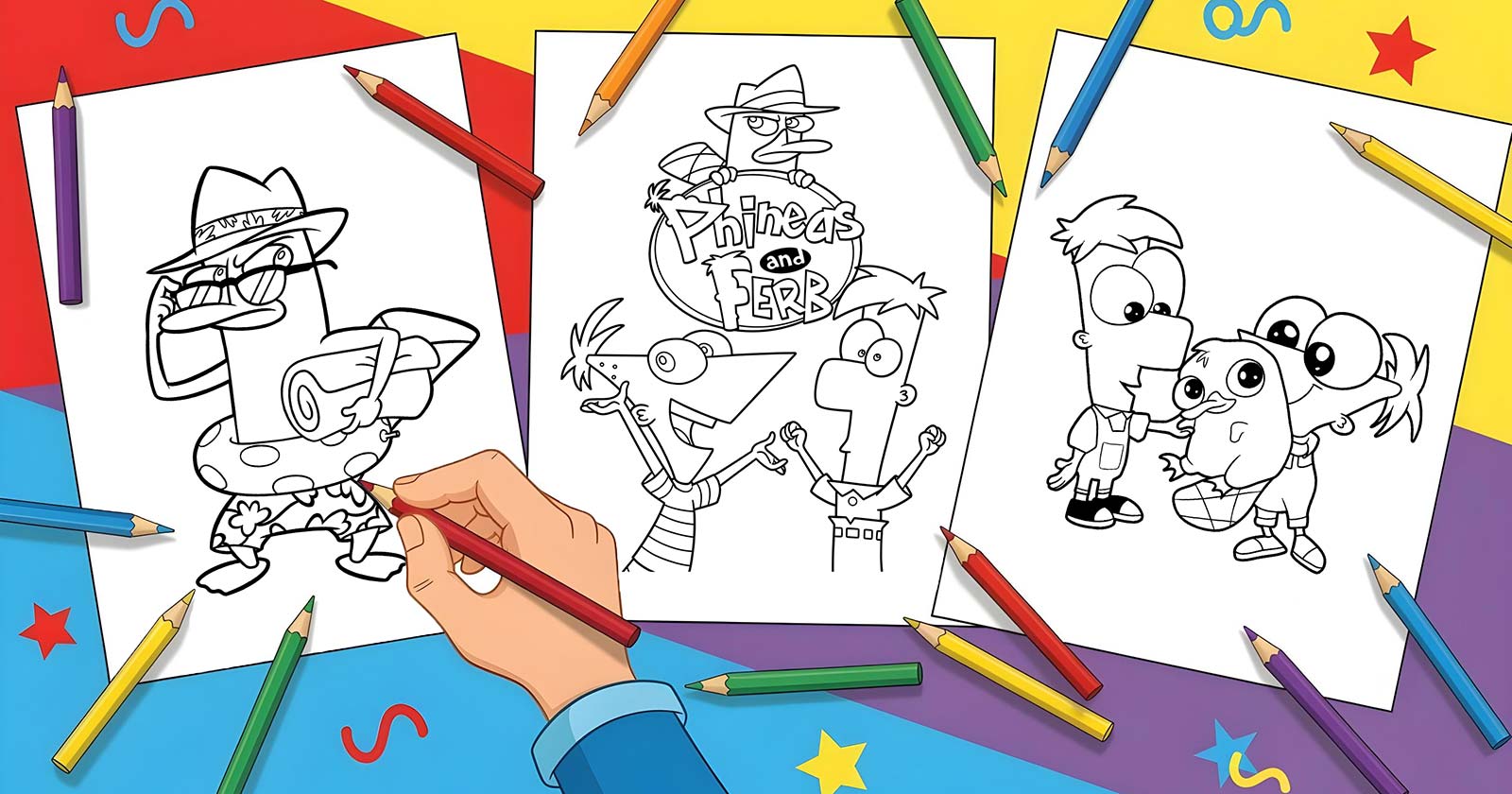 Printable Coloring Pages for Phineas and Ferb