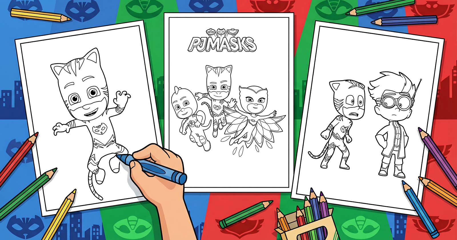 Printable Coloring Pages for PJ Masks