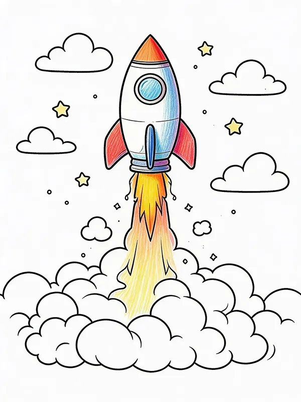 Rocket Coloring Pages