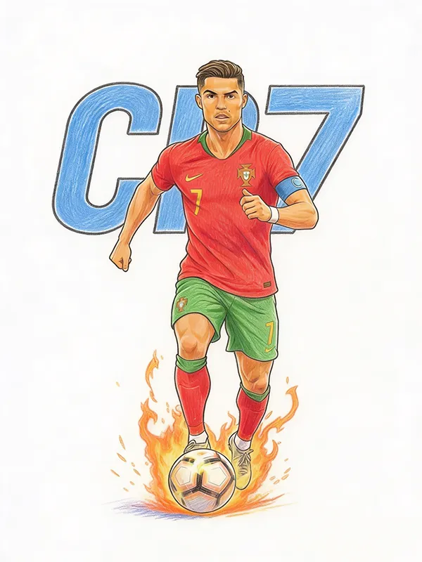 Cristiano Ronaldo Coloring Pages
