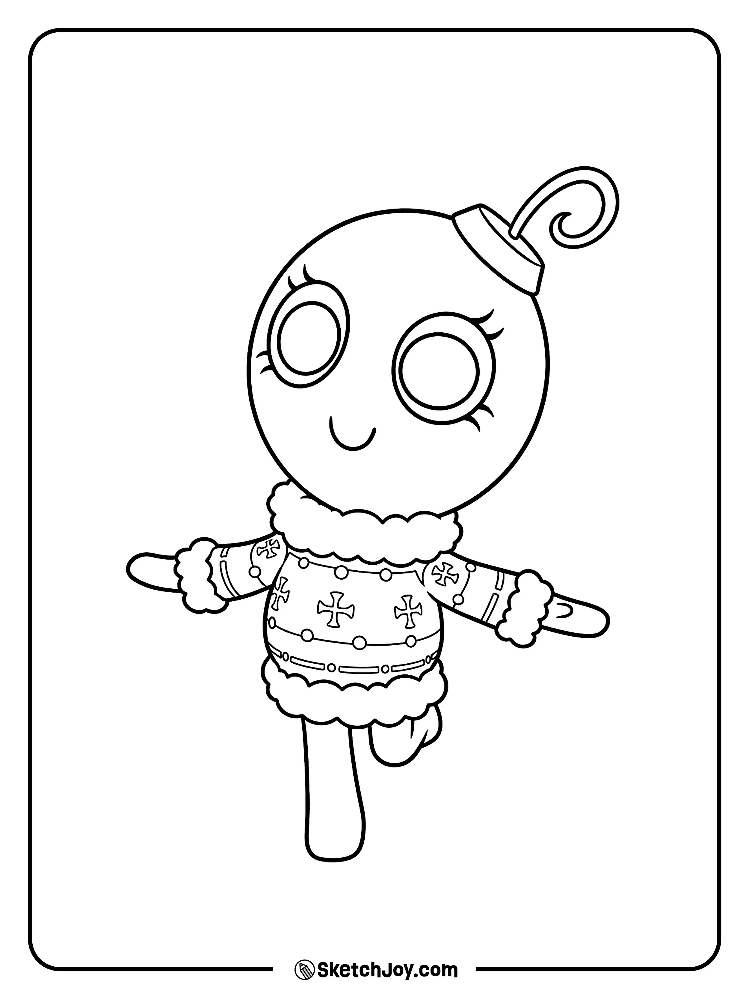 Bobette spins in a fluffy holiday outfit with a bright sweet smile.