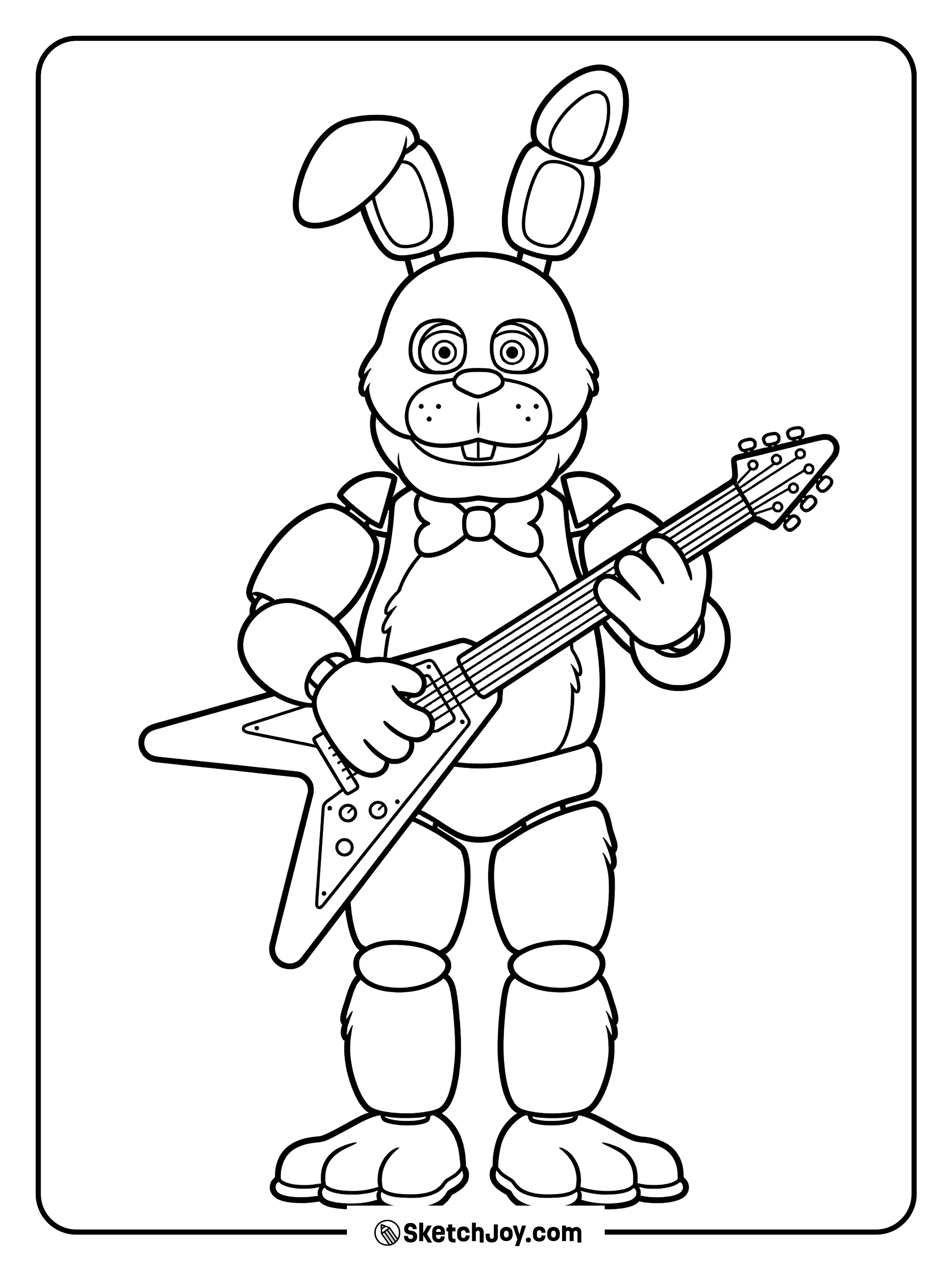 Bonnie smiles with his guitar in a simple standing pose.