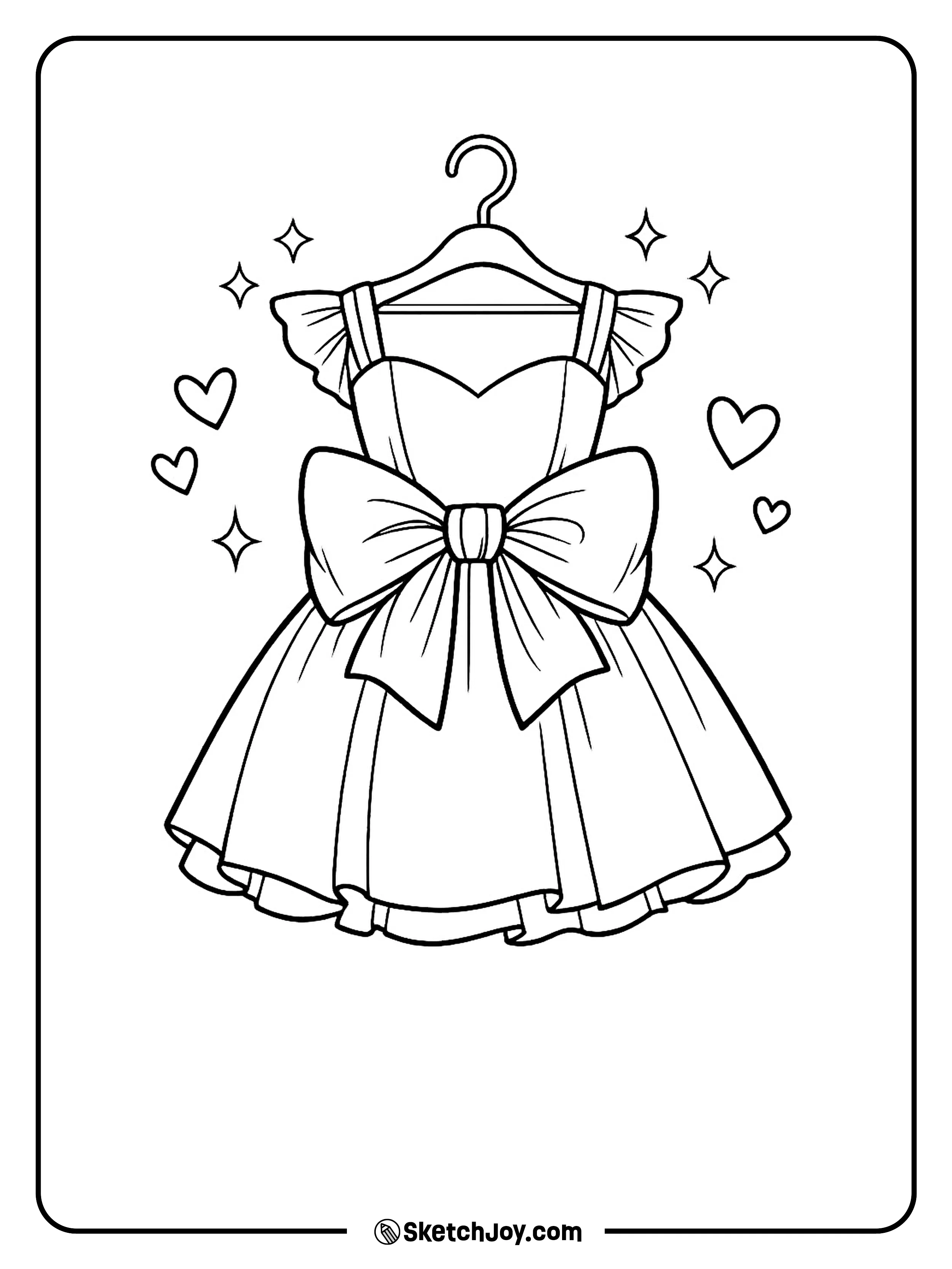 A pretty dress with a bold bow as the main detail.