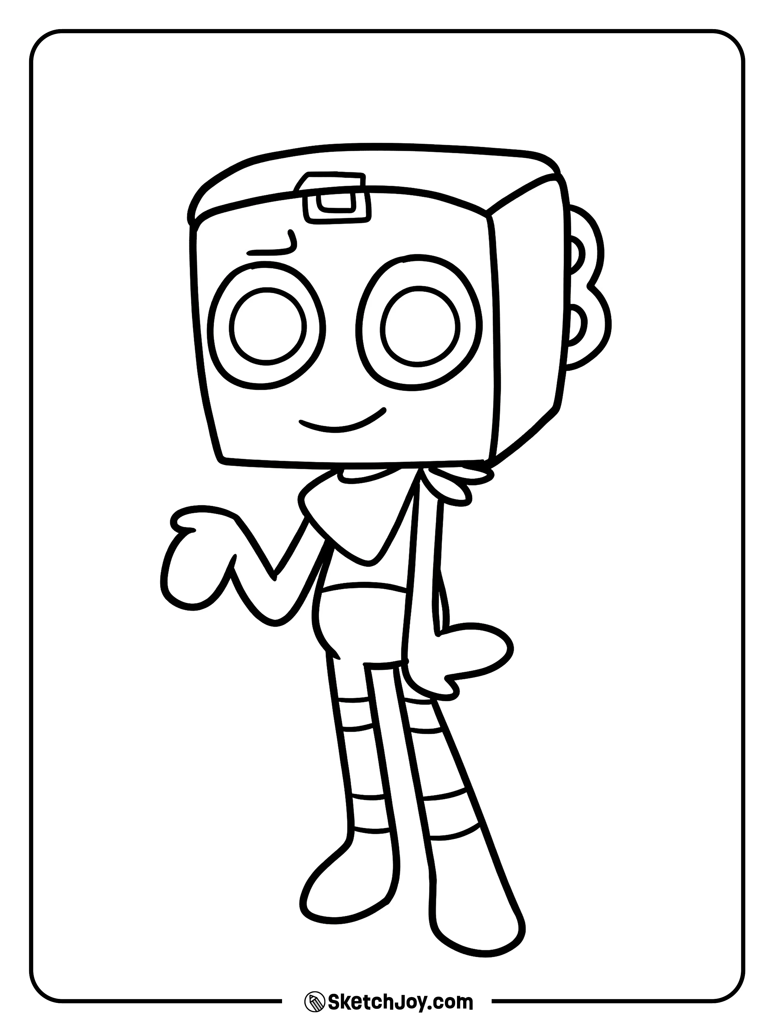 Boxten stands shyly with a gentle and sweet look.