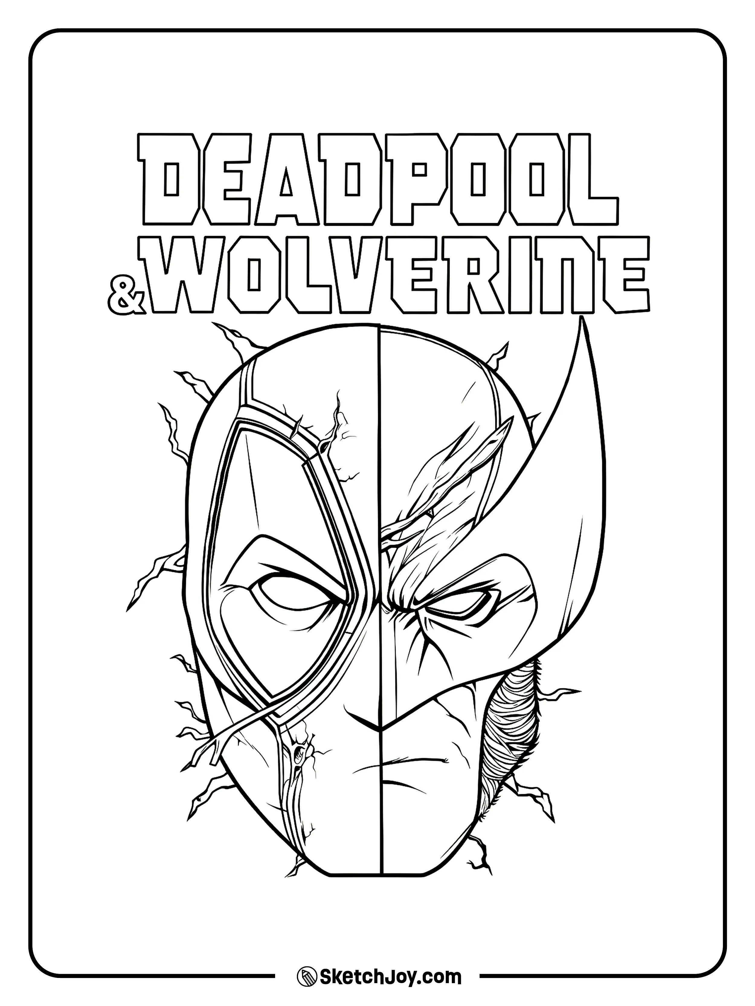 A sharp half-and-half mask design with bold style.