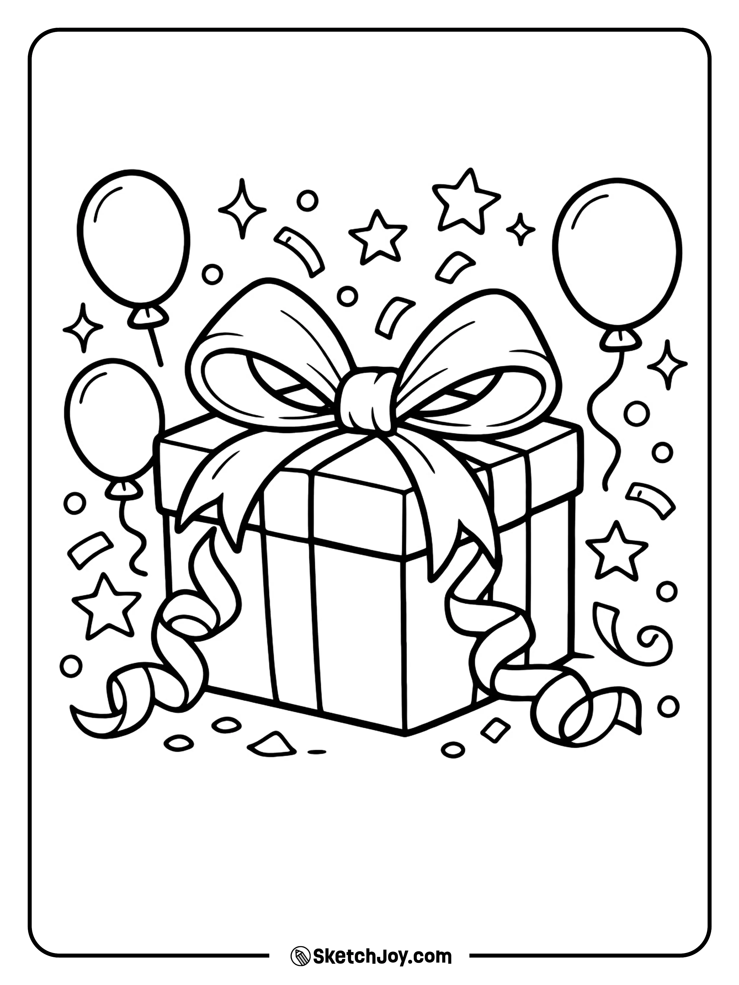 A wrapped gift with a big bow sitting on top like a party surprise.